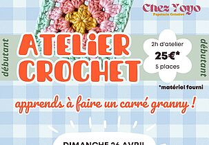 Atelier créatif : Carré granny en crochet