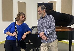 photo de Marion Dreyer, clarinette et Pierre-Yves Jalicon, piano