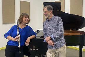 photo de Marion Dreyer, clarinette et Pierre-Yves Jalicon, piano