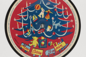 Vinyle ancien de la chanson "Mon beau sapin"