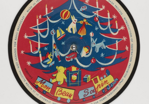 Vinyle ancien de la chanson "Mon beau sapin"