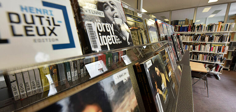 Des livres, CD et partitions de la bibliothèque