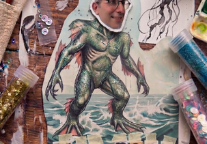 Un ensemble de collages representant un adulte masculin avec le texte "Mon papa"